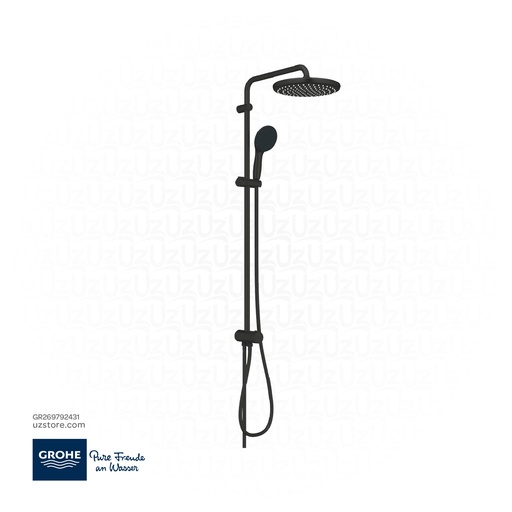 [GR269792431] GROHE Tempesta System 250 Shower system with diverter for wall mounting , 269792431 , matt black