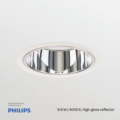 [EPH910505100920] Philips LuxSpace Mini, recessed, 9.8 W, D150 mm, 1350 lm, 4000 K, UGR19, High-gloss reflector, IP20 DN561B LED12S/840 PSU-E C WH 910505100920