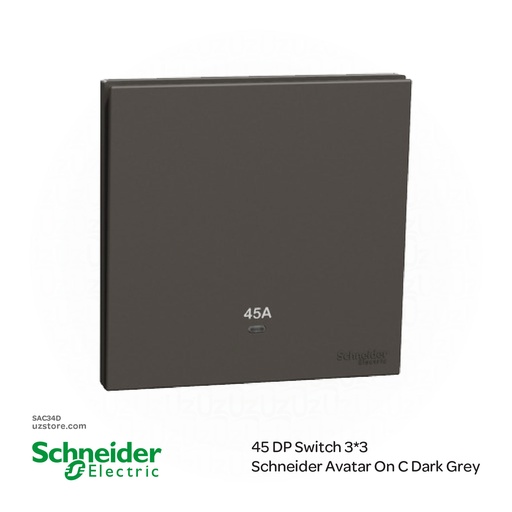 [SAC34D] 45 DP Switch 3*3 Schneider Avatar On C Dark Grey