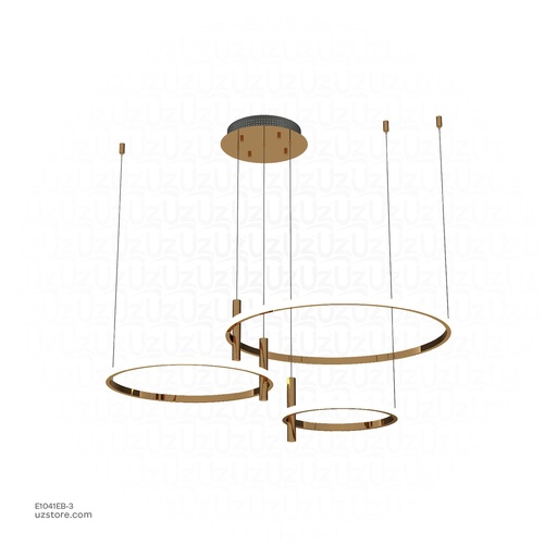 [E1041EB-3] Pendant lamp Ø:800*1
600*1
400*1 Stainless steel Black Mirror 3000K , 63782-8+6+4