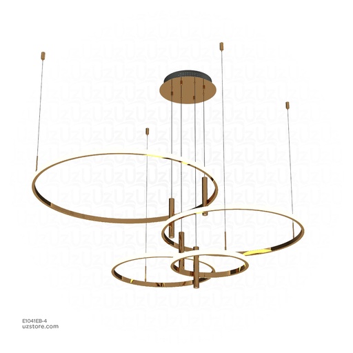 [E1041EB-4] Pendant lamp Ø:1000*1
800*1
600*1
400*1 Stainless steel Black Mirror 3000K , 63782-10+8+6+4