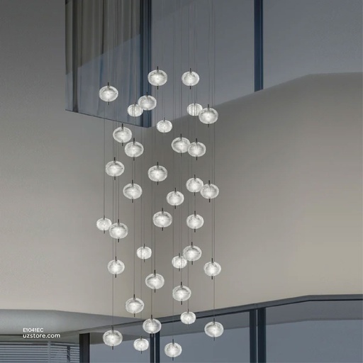[E1041EC] Pendant lamp Ø:1000*H7000 Acrylic Black Mirror 3000K , 6521-1000-42