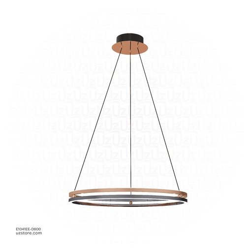 [E1041EE-D800] Pendant lamp Ø:800*1 Stainless steel Rose gold+Mirror Black 3000K , D81616-800