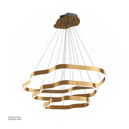 [E1041EG-3000] Pendant lamp L:1000*W700*H300 Stainless steel Mirror Black 3000K , 22514-3
