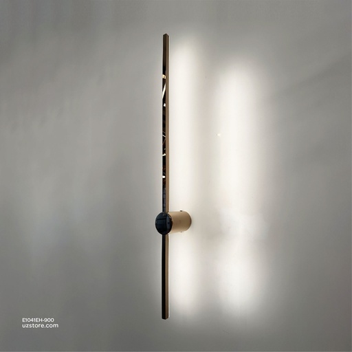 [E1041EH-900] Wall lamp H:900 Stainless steel Mirror Black 3000K , 1019-900