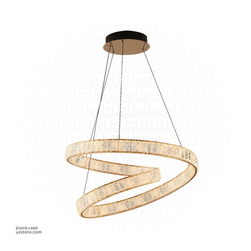 [E1041EJ-800] Pendant lamp Ø:800*H2000 Stainless steel+Crystal Rose gold+clear 3000K , 28550-800
