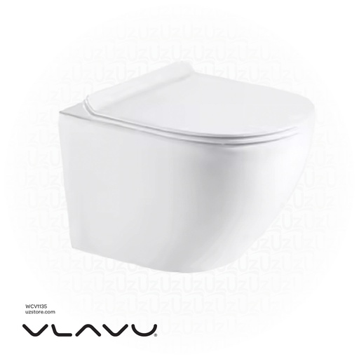 [WCV1135] Vlavu wall-hung toilet ( WC ) Tornado Flushing System P-trap: 180mm roughing-in UF seat & cover 490*360*355mm CB.16.0111