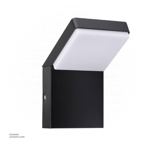 [E1349WH] Outdoor LED light, Matt Black, 12W, 3000-3500K, Die casting aluminum+PC(anti UV), SMD, 100*106*160MM, SH-W0483