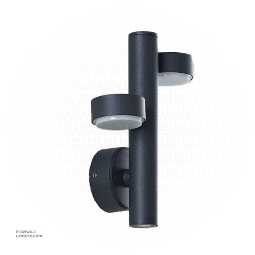 [E1349WK-3] Outdoor LED light, Matt Black, 35W, 3000-3500K, Die casting aluminum+PC(anti UV)+glass, SMD+COB, 190*65**250mm, SH-W202292PC-2