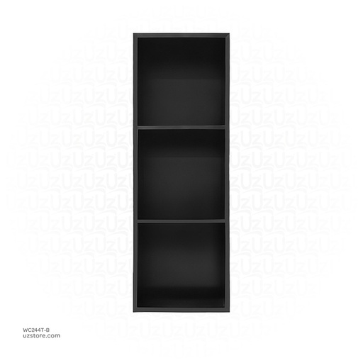 [WC244T-B] Matt Black Stainless steel Triple Niche wall with light  , B3023B-LED-L