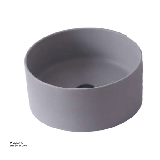 [WC259RC] Basin,round, made of Corian, Grey Matt KZA-23106090B 360*360*170 