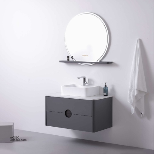 [WC260] WashBasin Cabinet, Shelf and Mirror  with LED light KZA-23102090 900*500*450