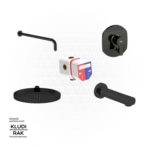 [KRS1201B] KLUDI RAK Concealed Black Shower Bundle 201B 
