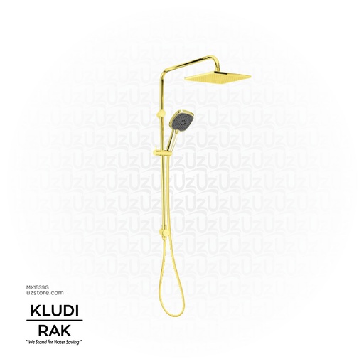 [MX1539G] KLUDI RAK Dual shower system L-shape L = 960 mm RAK48043.GD1 Gold Glossy