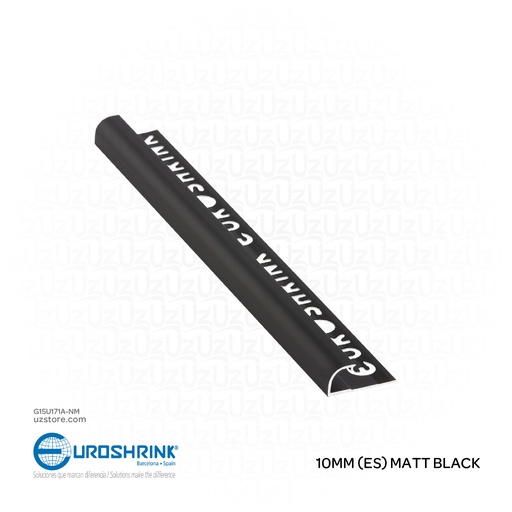 [G15U171A-NM] UROSHRINK Spain Tile Corner Steel Trim 171A-NM-10 Negro Mate 10MM (ES) Matt Black