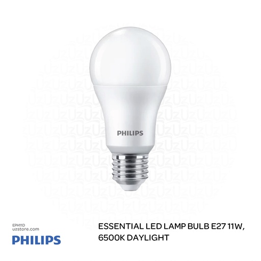 [EPH11D] PHILIPS Essential LED Lamp Bulb E27 11W , 6500K 230V 1PF/12 Daylight 929003793785