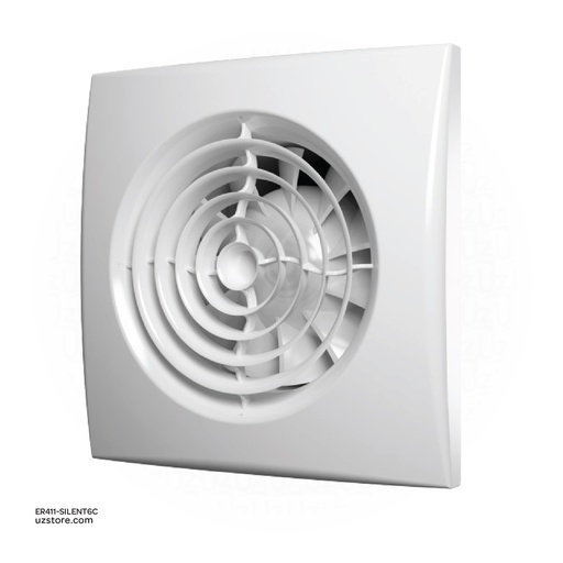 [ER411-Silent6C] Axial exhaust fan with back flow valve ⌀150 ERA SILENT 6C-03 TURBO Made in Russia