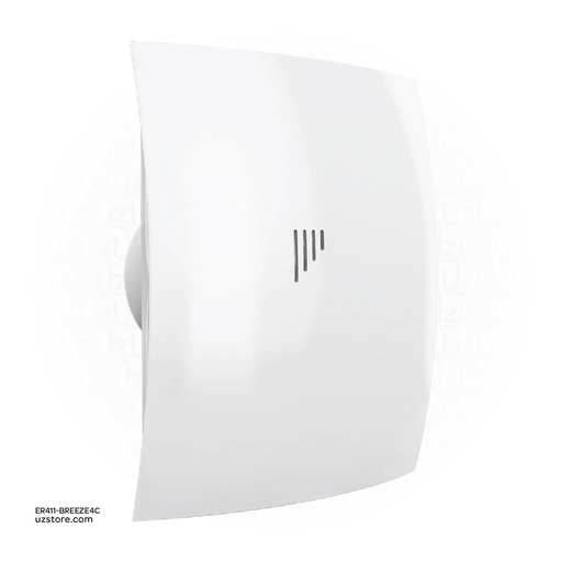[ER411-Breeze4C] Exhaust fan BB D100 with back draught shutter ERA BREEZE 4C Matt White Made in Russia