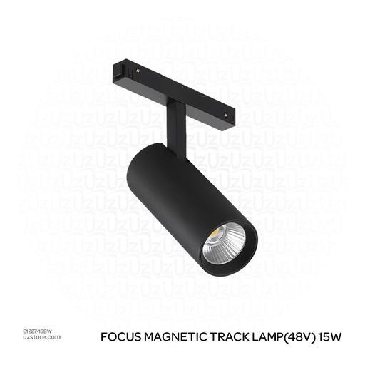 [E1227-15BW] Focus Magnetic Track Lamp(48V) 15W 410037 3000K Black
