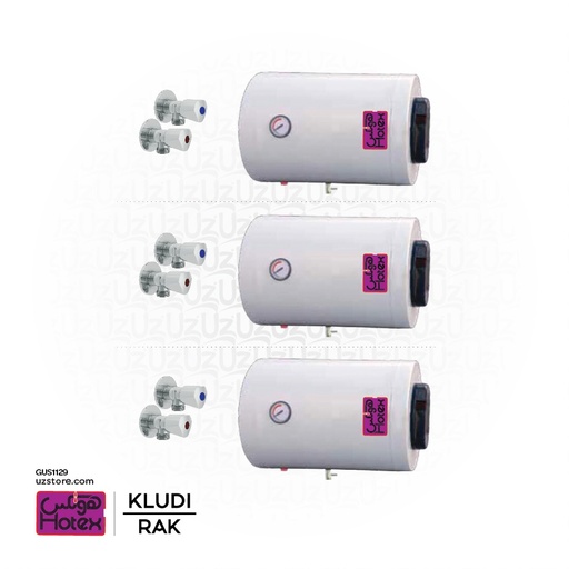 [GUS1129] Hotex Heaters Bundle 129 (3 Hotex Water Heater Glass  50L Horizontal + 6 KLUDI RAK Brass Angle Valve