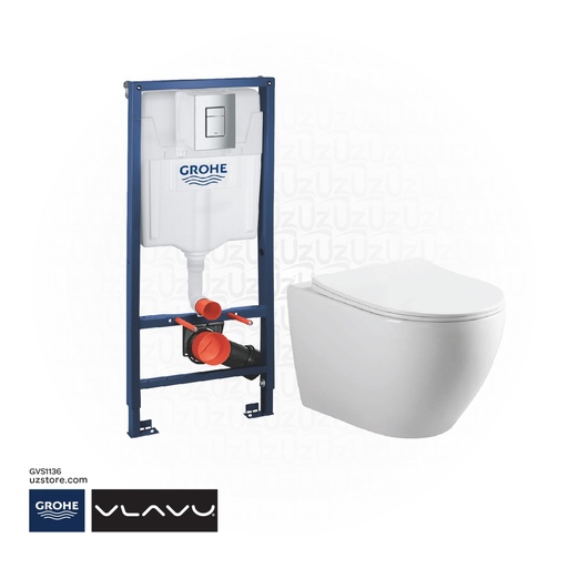 [GVS1136] Concealed WC Bundle 136 (GROHE Rapid SL +Vlavu WC Wall Hung Tornado Flushing System )  