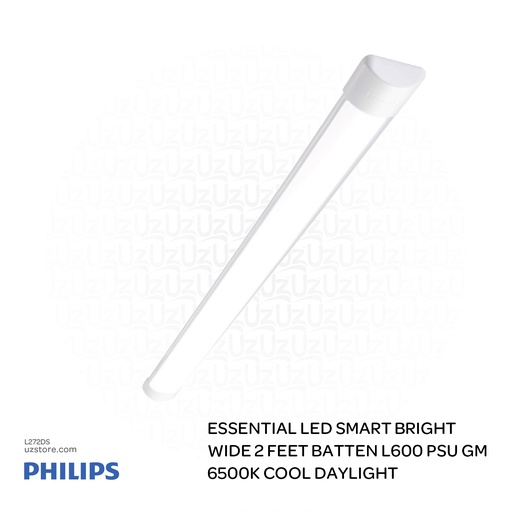 [L272DS] PHILIPS Essential LED Smart Bright Wide 2 Feet Batten BN005C LED15/CW L600 PSU GM  6500K Cool DayLight 