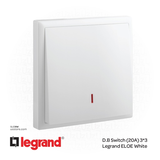 [SLE31W] D.B Switch (20A) 3*3 Legrand ELOE White