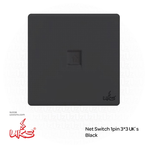 [SU313B] Net Switch 1pin 3*3 UK`s BKV15RJ45/1 Black