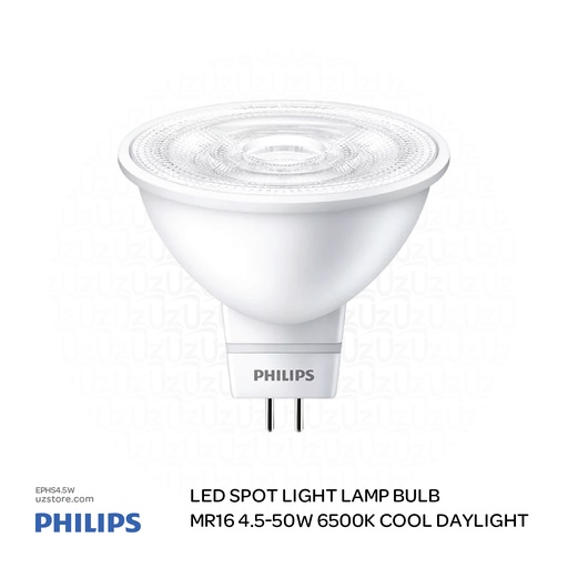 [EPHS4.5W] PHILIPS LED Spot Light Lamp Bulb MR16 4.5-50W 36D 830 100-240V  3000K Warm White  929001874068