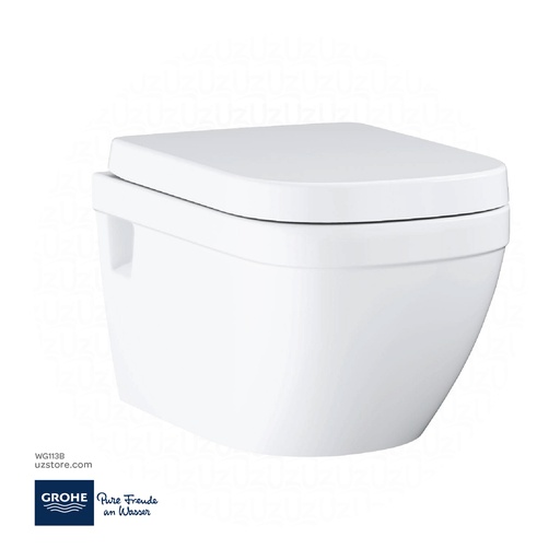 [WG113B] EURO Ceramic wc wall hung + EURO ceramic wc-seat soft close GROHE  113B