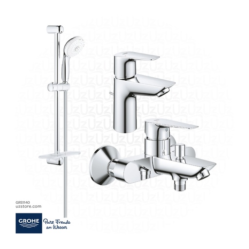 [GRS1140] GROHE BauEdge Bundle 140 ( Basin Mixer + Shower Mixer + Shower Set ) 