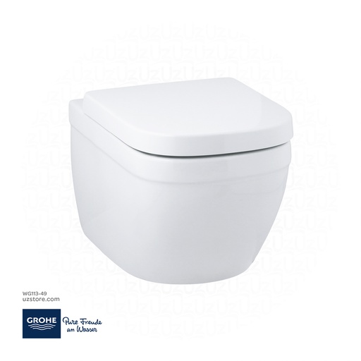 [WG113-49] EURO Ceramic wc wall hung + EURO ceramic wc-seat soft close  GROHE 113-49