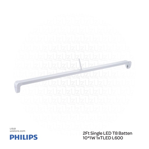 [L12LB] PHILIPS 2Ft Single LED T8 Batten BN010C 1*10W 1xTLED L600 EN 