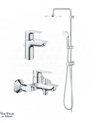 [GRS1147] GROHE Bundle 147 ( Basin Mixer + Shower Mixer + Rain Shower Set )