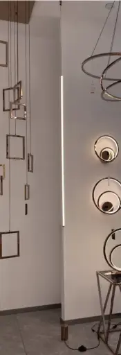 [E1057N-1.5] أوبتارا إضاءة أرضية - H:1500mm, 3000K, ستانلس ستيل, ذهبي وردي F7008