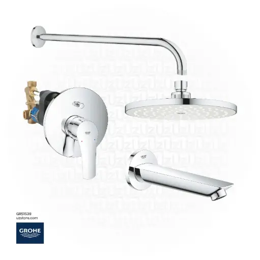 [GRS1539] GROHE Concealed Shower Bundle 539 (Eurosmart  tremsit 2-way set+ Cosmopolitan 200 head shower set + bath spout )  