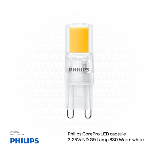 [EPHS2W] فيليبس إضاءة ليد كوربرو كبسولة بقوة 2-25 واط، 3000 كلفن ضوء أبيض دافئ
PHILIPS ND G9 830