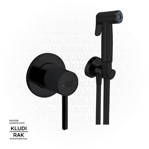 [MX1403B] KLUDI RAK  Black ABS shattaf with concealed single lever mixer with pre-installation kit RAK3200702.BK2