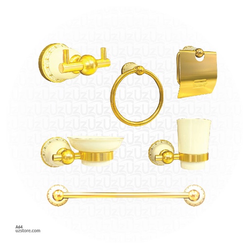 [A64]  Gold Bath Accessories
6 PCS SET
78 - 56*55*69