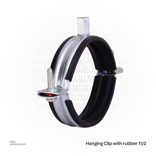 [C36g] Hanging Clip with rubber 11/2