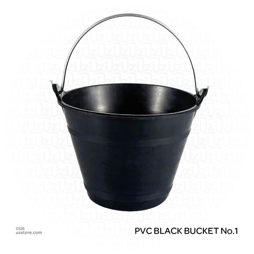 [C535] PVC BLACK BUCKET No.1