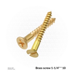 [CB114-10P] Brass screw 1-1/4" * 10 for PCS