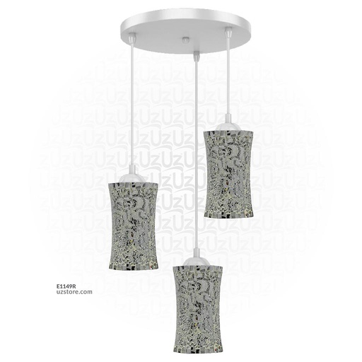 [E1149R] Celling Mosaic Glass light 3way