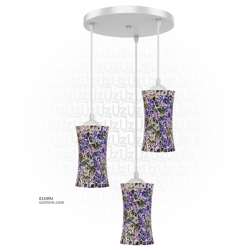 [E1149U] Celling Mosaic Glass light 3way