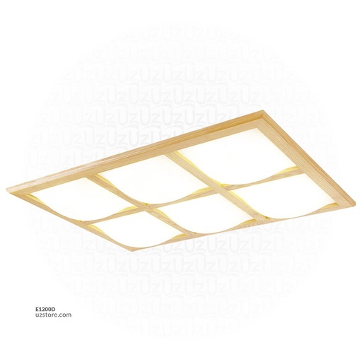 [E1200D] مصباح سقف خشبي X2128-6