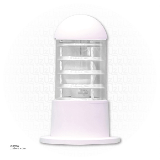 [E1340W] مصباح خارجي واقف أبيض 30 سم