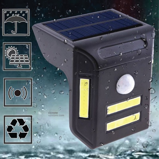 [E1350W] مصباح جدار بالطاقة الشمسيه  مع مجس