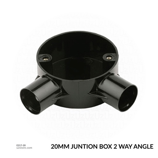 [E217-20] 20MM JUNTION BOX 2 WAY ANGLE