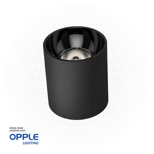 [EP232-10WB] OPPLE LED SM Down Light IP65 10W , 3000K Warm White,Ring: Black