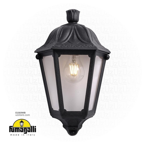 [E1303WB] FUMAGALLI IESSE WALL CLEAR E27  BK Made in Italy